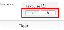 change size the upper-right button